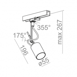 PETPOT track biały struktura 	13511-0000-U8-PH-13