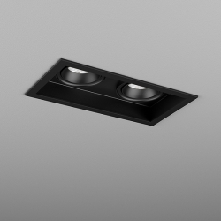 SQUARES next 50x2 LED M930 36° wpuszczany czarny struktura	37980-M930-F1-00-12