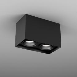 SQUARES next 50x2 LED M930 36° Phase-Control natynkowy czarny struktura 46969-M930-F1-PH-12