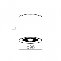 ONLY round mini 6 LED 230V hermetic M930 32° Phase-Control natynkowy biały struktura 40438-M930-F3-PH-13