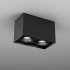 SQUARES next 50x2 LED M930 36° Phase-Control natynkowy czarny struktura 46969-M930-F1-PH-12