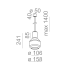 MODERN GLASS Barrel TP E27 fi50 Phase-Control zwieszany biały struktura 	50475-0000-U8-PH-13