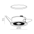ONLY round mini LED 230V hermetic M930 32° Phase-Control wpuszczany biały struktura 37951-M930-F3-PH-13