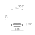 TUBA next 50 LED M930 36° natynkowa czarny struktura 46975-M930-F1-00-12