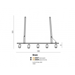 BIRAM LAMPA WISZĄCA AZ2638     AZZARDO