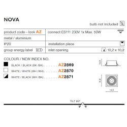 NOVA WPUST CZARNY    AZ2869  AZZARDO