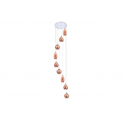 LAMPA WISZĄCA AZZARDO AMBER MILANO 9 COPPER  AZ3134
