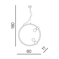 ORSOLA CZARNA LAMPA WISZĄCA AZ3353    AZZARDO