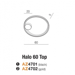 HALO 60 PLAFON CZARNY  AZ4701    AZZARDO