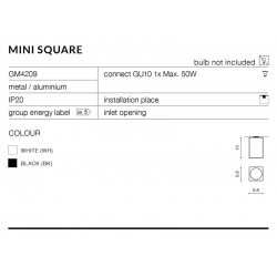 MINI SQUARE BIAŁY AZ1381   AZZARDO