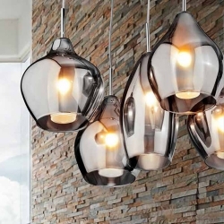 LAMPA WISZĄCA AZZARDO AMBER MILANO CHROM AZ0722