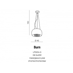 LAMPA WISZĄCA AZZARDO BURN 2 AZ0700