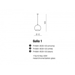 LAMPA WISZĄCA AZZARDO GULIA 1 WHITE AZ0642