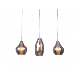 LAMPA WISZĄCA AZZARDO AMBER MILANO 3 CHROM AZ2149