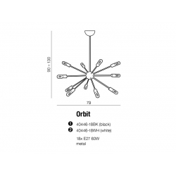 LAMPA WISZĄCA AZZARDO ORBIT BLACK AZ1657