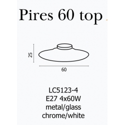 LAMPA PLAFON AZZARDO PIRES 60 AZ0281