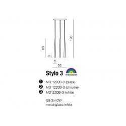 LAMPA WISZĄCA AZZARDO STYLO 3 WHITE AZ0207