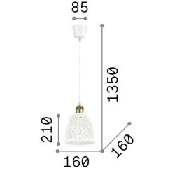 LUGANO 16 CERAMICZNA LAMPA WISZĄCA    206820 Ideal-Lux