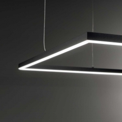 Oracle Slim Square 90 SP CZARNA LAMPA WISZĄCA LED 53W   259208   Ideal-Lux