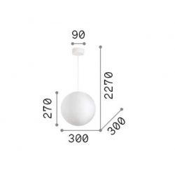 CARTA 30 BIAŁA LAMPA WISZĄCA   226026 Ideal-Lux