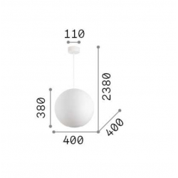 CARTA 40 BIAŁA LAMPA WISZĄCA   226033 Ideal-Lux