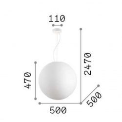 CARTA 50 BIAŁA LAMPA WISZĄCA   226040 Ideal-Lux