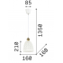 LUGANO 16 CERAMICZNA LAMPA WISZĄCA    206820 Ideal-Lux