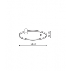 Ring plafon S czarny 4000K  LP-909/1C 4S BK