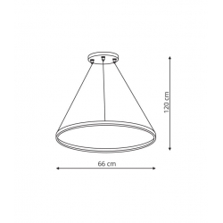 Ring wisząca średnia czarna 3000K    LP-909/1P M BK