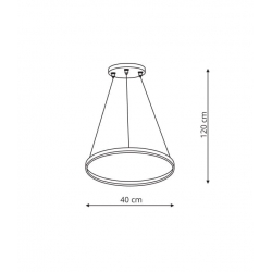 Ring wisząca mała czarna 3000K    LP-909/1P S BK