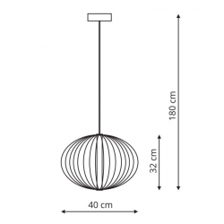 Treviso wisząca mała czarna    LP-798/1P S BK