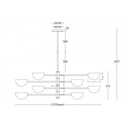 MOLLIS LAMPA WISZĄCA MOD126PL-08B     MAYTONI