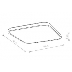 AGNES SQUARE LED BLACK 64W 3000K IP44 10987   NOWODVORSKI